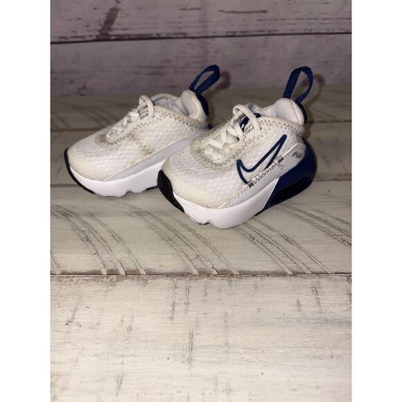 Baby Nike Air Max White and Navy Blue sz 2C - Picture 3 of 6